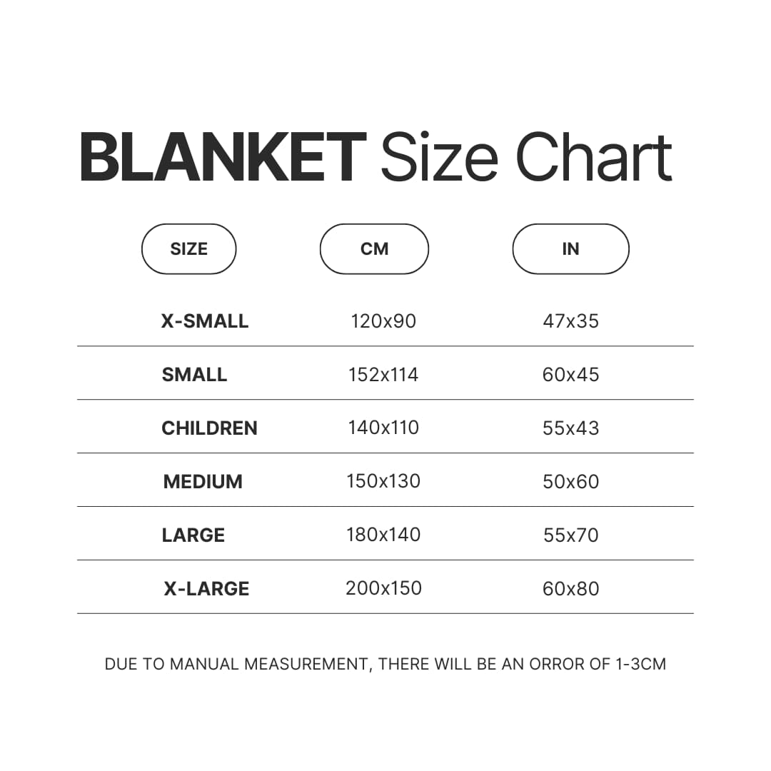Blanket Size Chart - Dead By Daylight Store