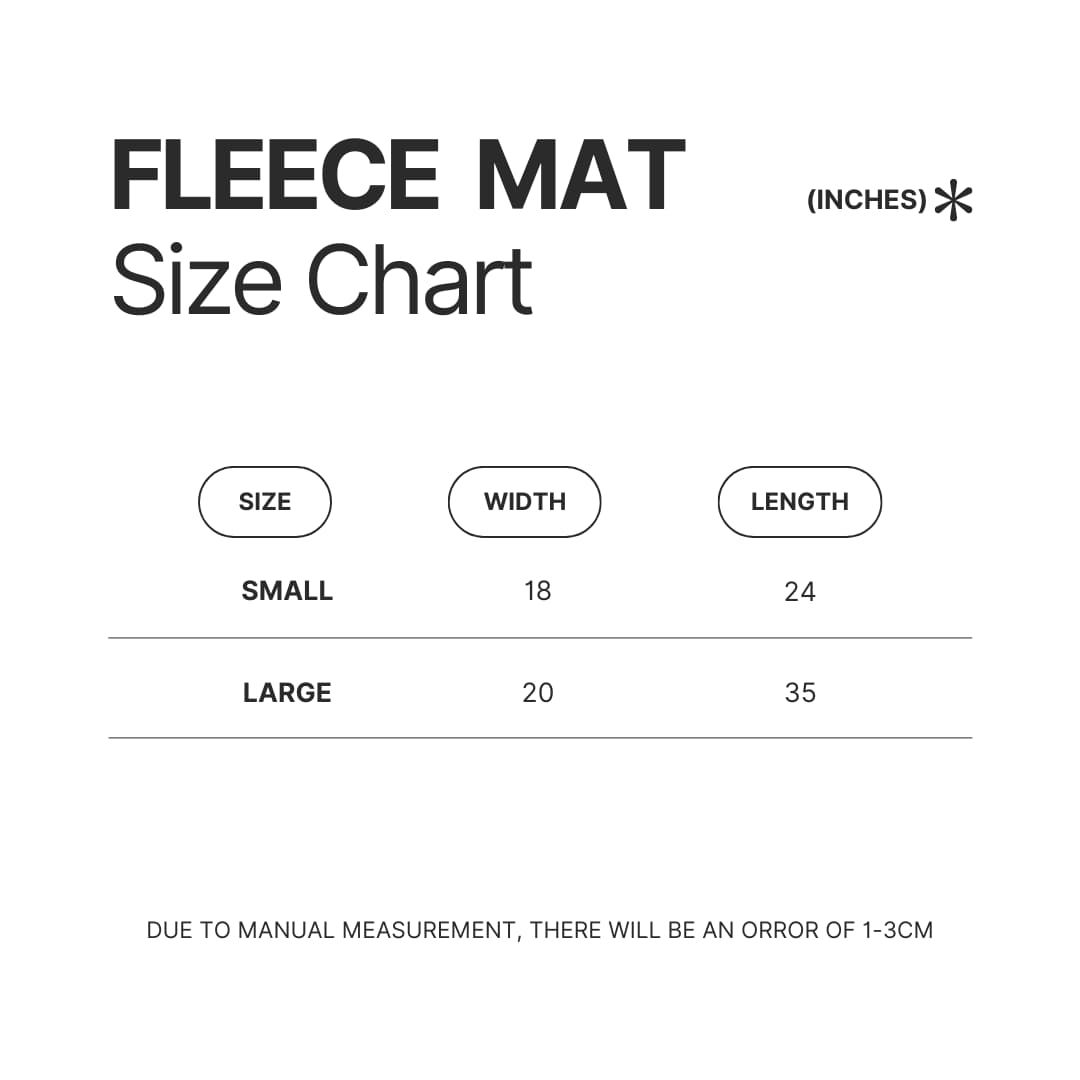 Fleece Mat Size Chart - Dead By Daylight Store