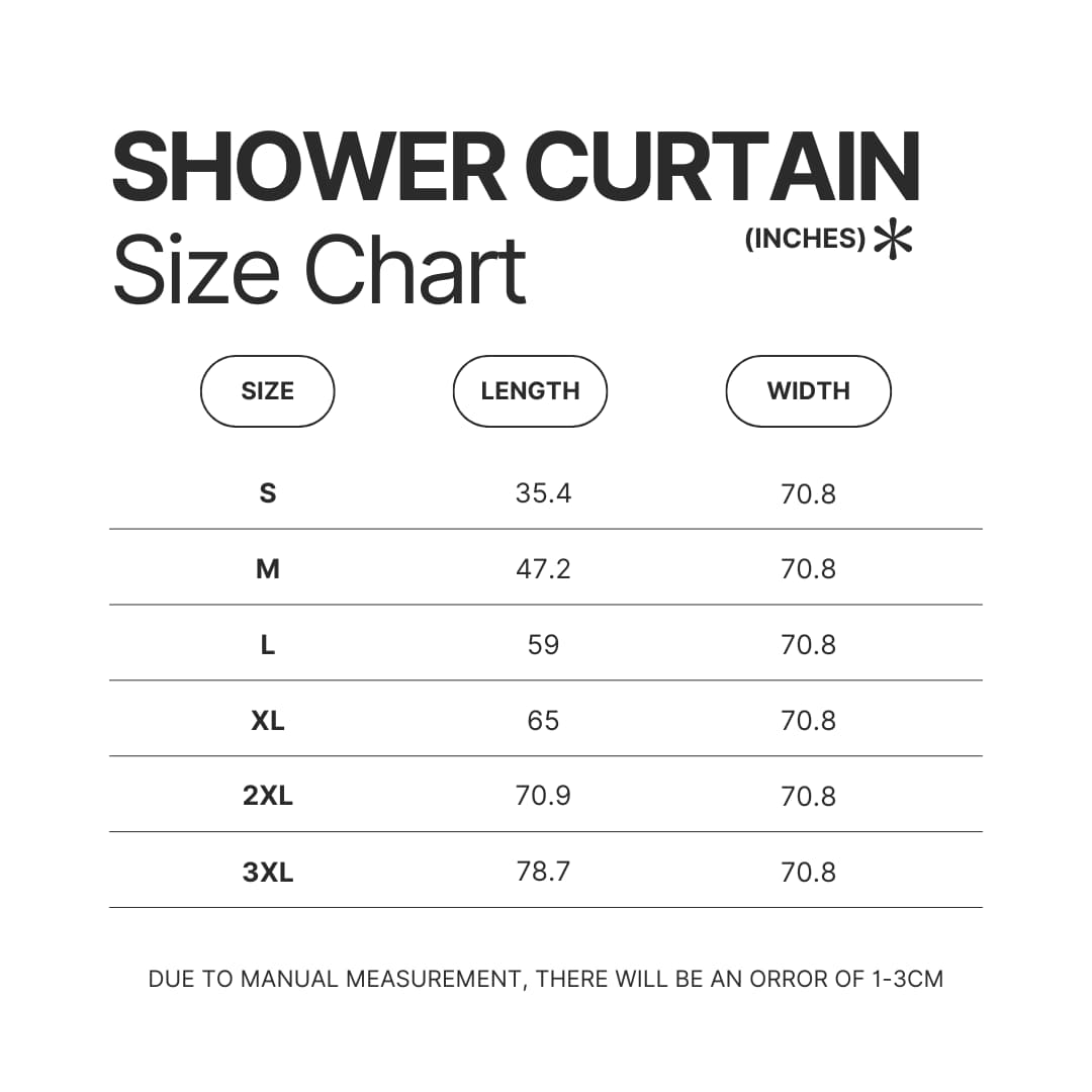Shower Curtain Size Chart - Dead By Daylight Store