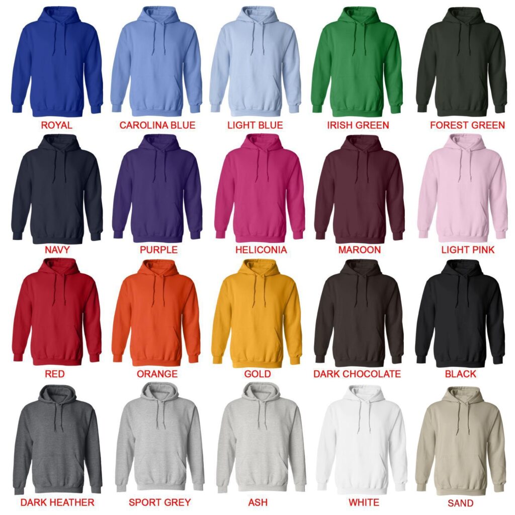 hoodie color chart - Dead By Daylight Store